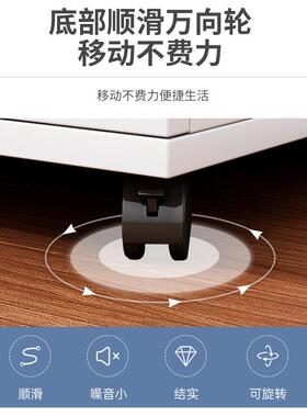 桌下文件柜办公室办公柜木质储BG002504边物柜柜带柜子打机印锁抽
