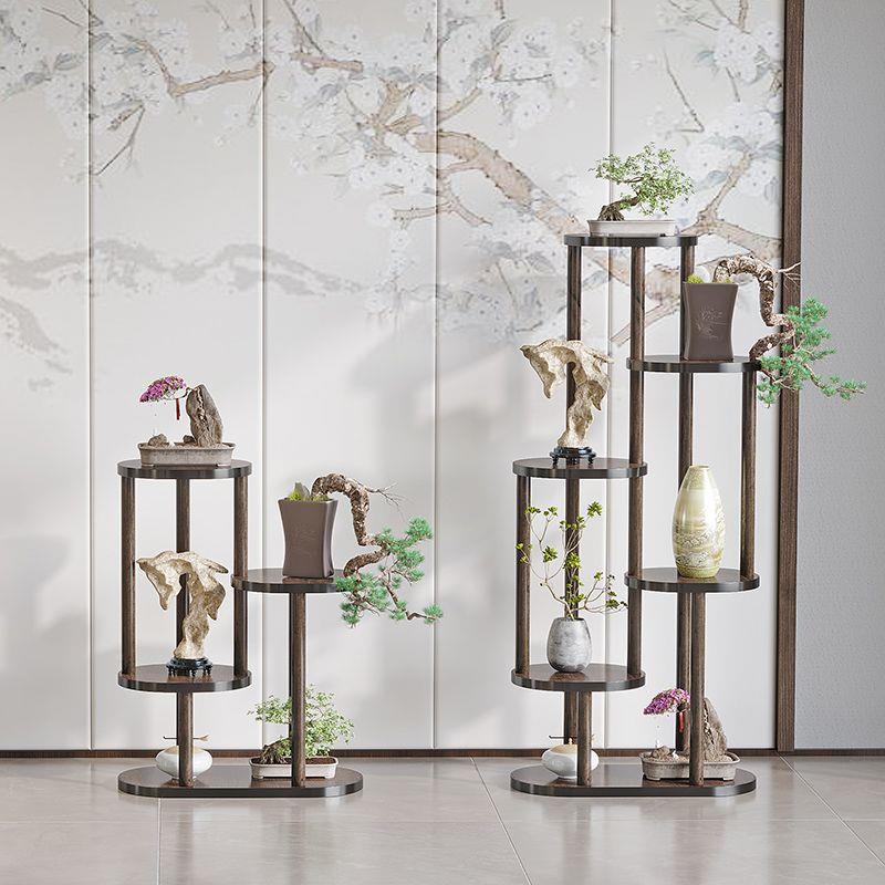 博古架实木中式子小多阁宝紫砂茶壶TJC具架花盆栽置物架茶摆件展