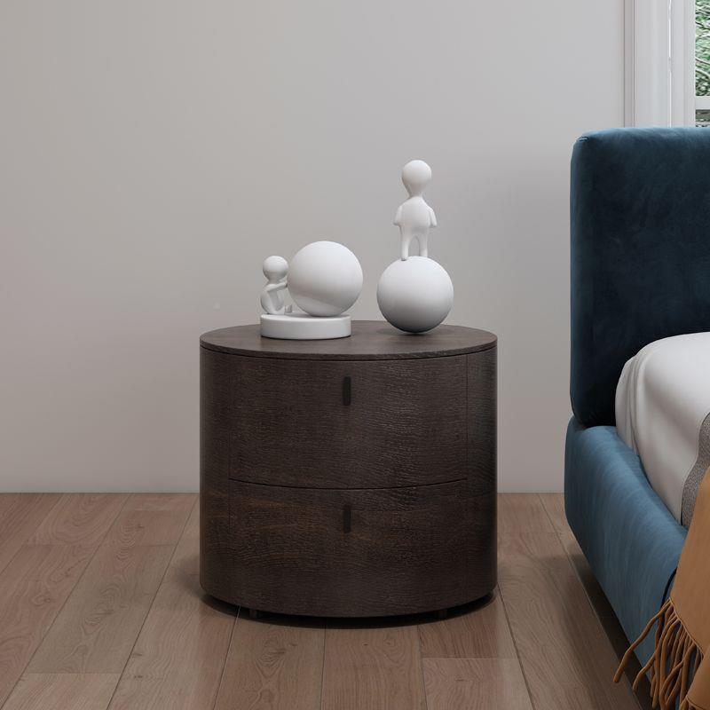 设计师TJXKT04W0B床柜现代简CJ-30#头熏约设计师复古烟色岩板实木