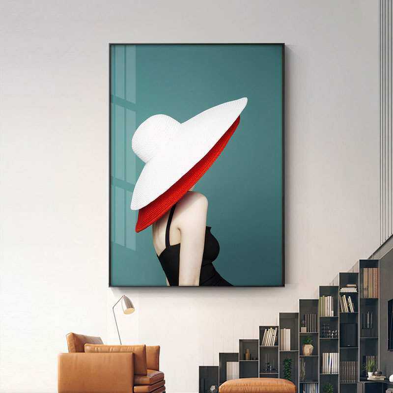 北欧后现代人物玄关大气美女装饰画过道壁画轻奢软装客厅背景挂画
