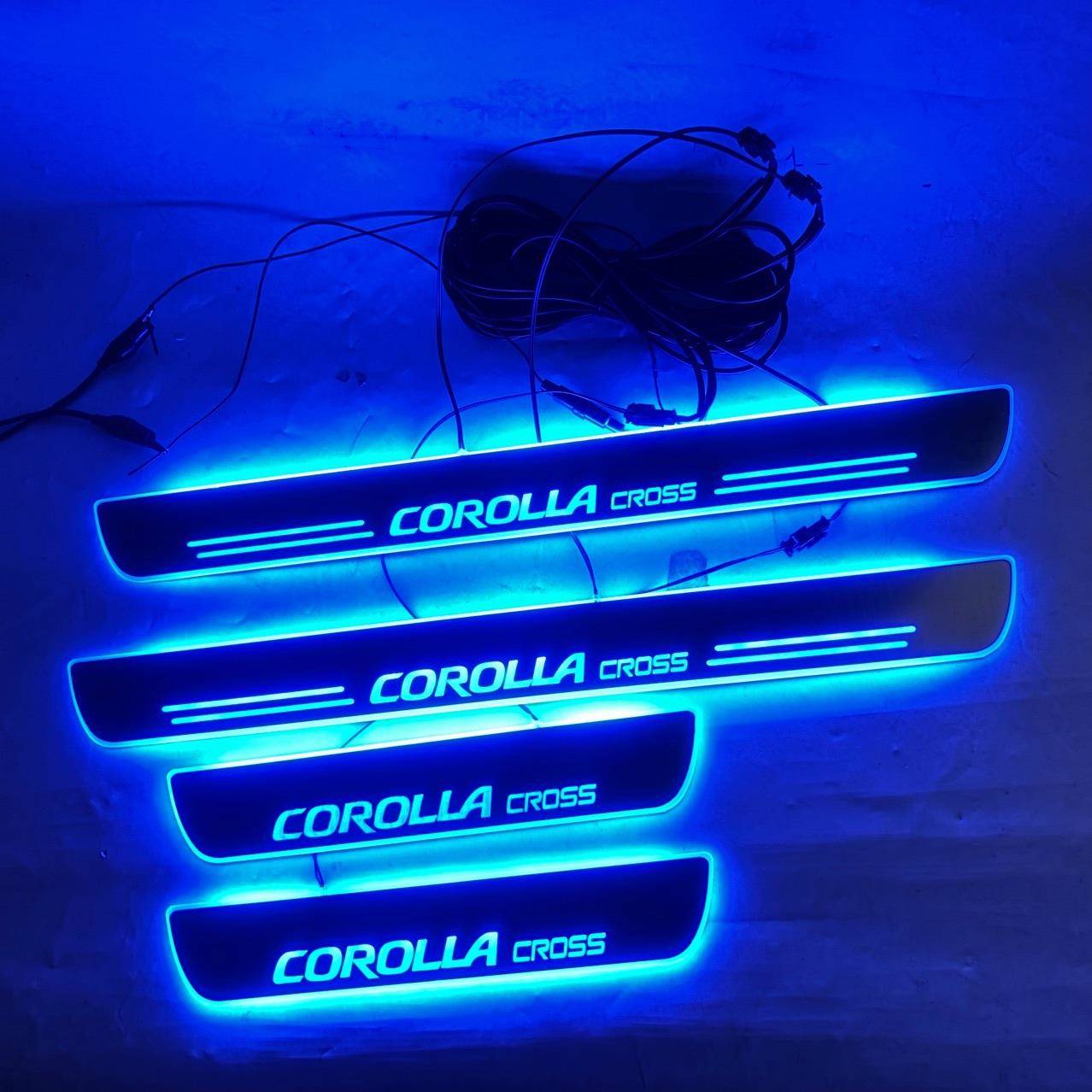 4片适用于卡罗拉 Corolla cross迎宾踏板带LED灯流光动态门槛条