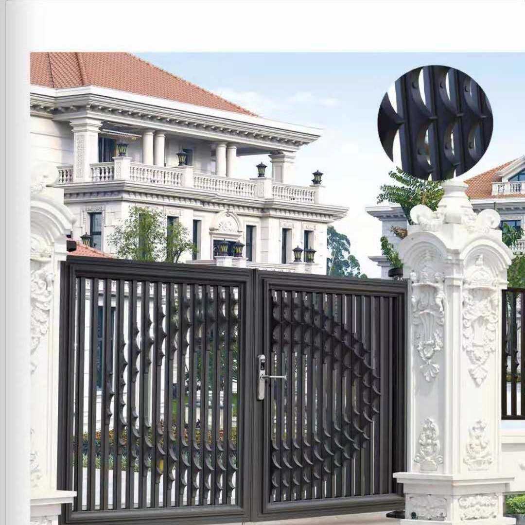 广州工厂制作别墅铁艺大门庭院铁大门欧式电动铁艺门家用入户门
