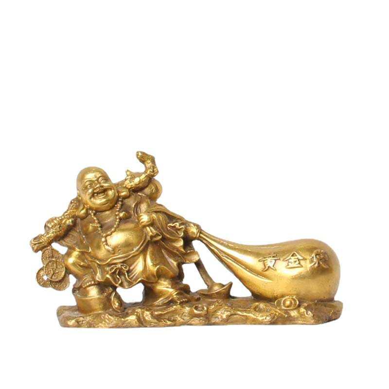杨铜记 铜器摆件 工艺品 黄金袋笑佛 拉布袋佛