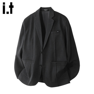 2026春季 外套男士 FIVECM高级感垂感翻领西装 宽松百搭上衣 5cm