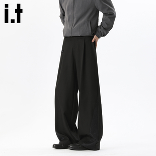 宽松百搭阔腿休闲裤 男春季 高级感纯色直筒西裤 it：fivecm潮牌美式