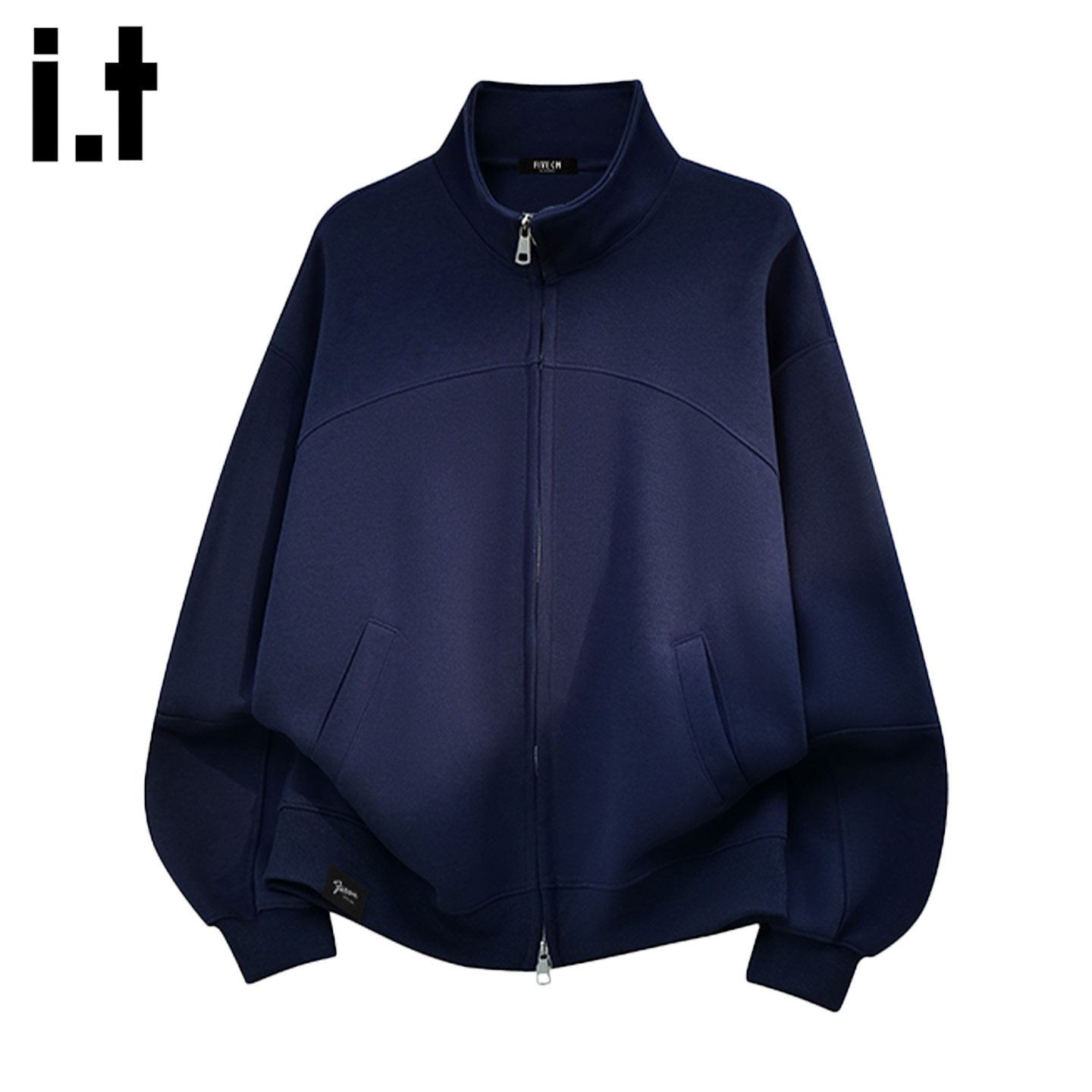 it：fivecm美式复古宽松开衫外套男春秋季设计感纯色简约立领夹克,男装,夹克,淘宝优惠券,粉丝福利购,淘宝优惠卷