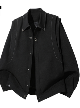 it :5cm/FIVECM美式痞帅高级感明线夹克休闲外套设计感秋冬季夹克