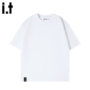 5cm T恤男女宽松情侣半袖 FIVECM夏季 高级感短袖 潮 纯棉基础款