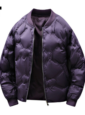 it :5cm/FIVECM紫色棒球服棉服男女2025新款冬季宽松加厚棉衣外套