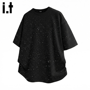 烫钻设计宽松潮牌体恤男 新款 it：fivecm高级感痞帅情侣装 上衣夏季