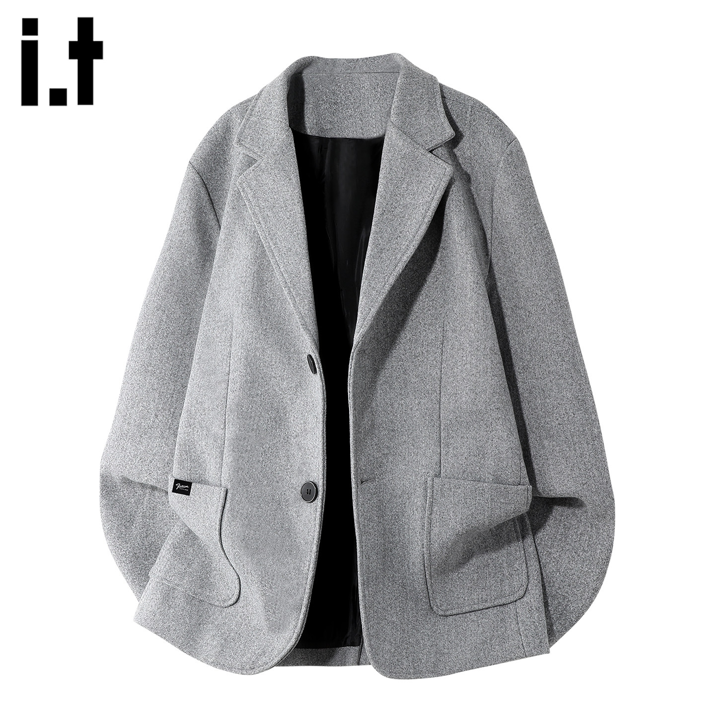it :5cm/FIVECM高级感西装领毛呢大衣男士2026冬季宽松呢子外套潮,男装,毛呢大衣,淘宝优惠券,粉丝福利购,淘宝优惠卷