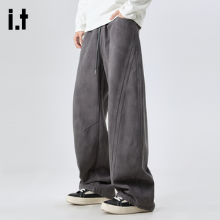 裤 FIVECM设计感解构弯刀工装 男款 2026春季 纯棉阔腿休闲裤 5cm