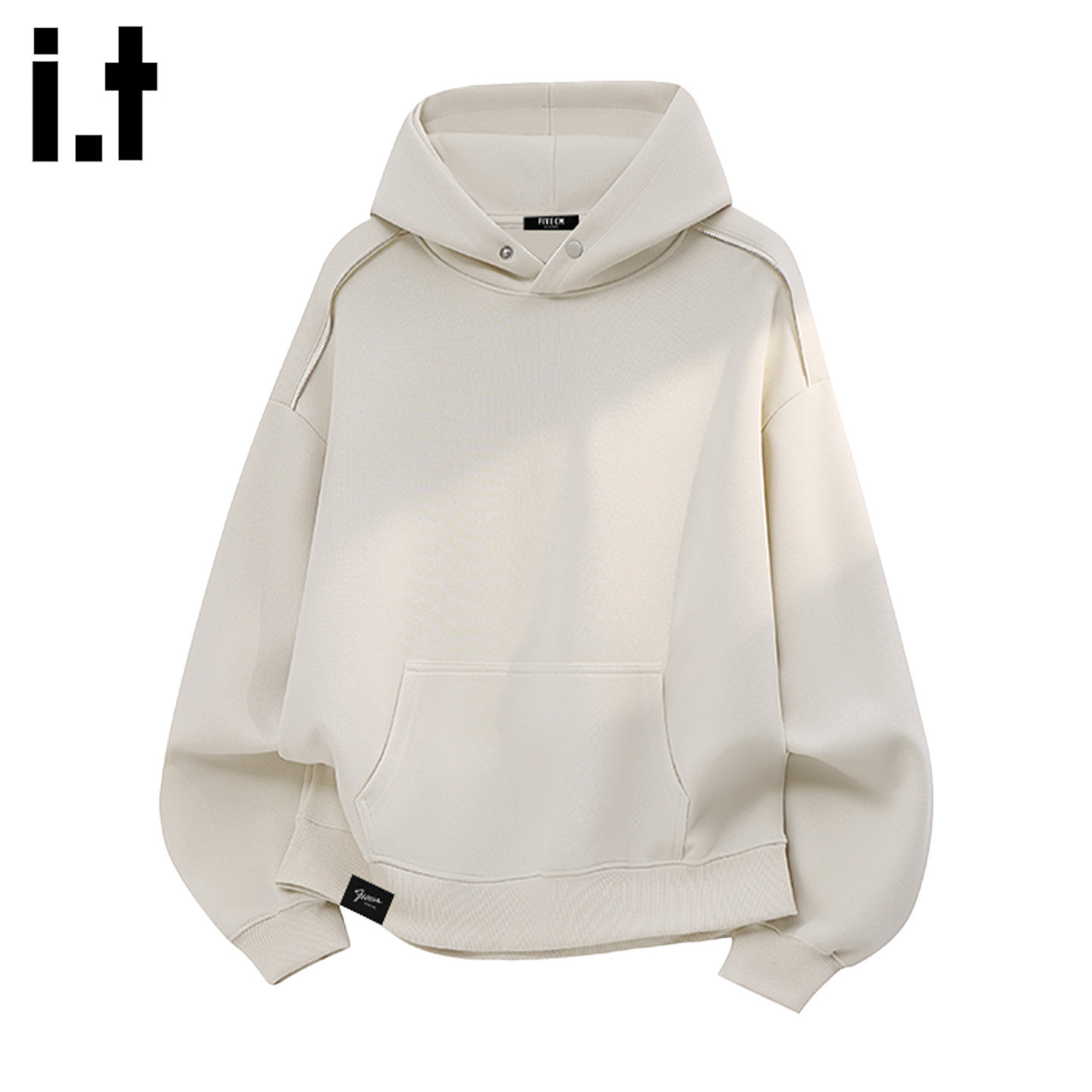 it：fivecm设计感重磅纽扣连帽卫衣男女美式潮牌痞帅休闲帽衫外套,男装,卫衣,淘宝优惠券,粉丝福利购,淘宝优惠卷