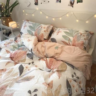 正品美式浪 ROMAN漫TIC 纯棉四件式 床FREE清新花卉 纹全棉被斜套