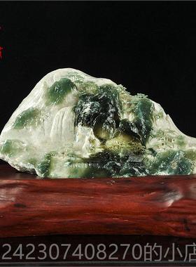 正品岫色玄天然靠山石风景关家居客厅办山公室招财饰品岫玉6摆件