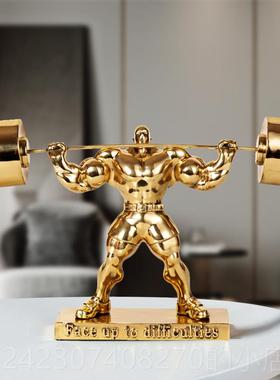 正品肌男大士举健美模型运动摆件健身房力开业礼物前重台肉办公室