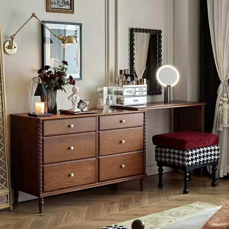 实木化妆桌卧室床边斗柜梳妆台一体收纳柜小户型转角妆台收纳抽屉,3C数码配件,摄像机配件,淘宝优惠券,粉丝福利购,淘宝优惠卷