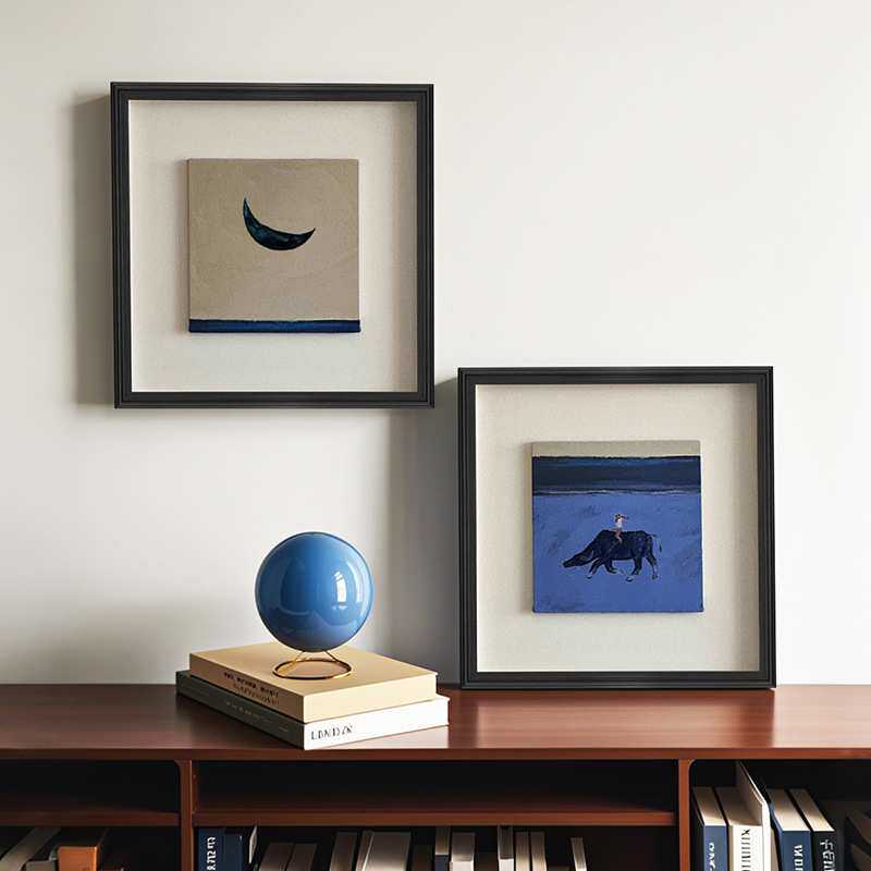 餐边柜装饰画电视柜摆件餐桌复古艺术挂画高级感中古风餐桌背景墙