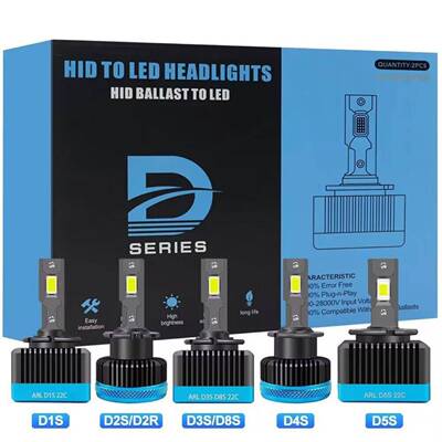 跨境爆款汽车LED大灯55W双铜管灯 D1SD2SD3S D4SD5SD8S大功率