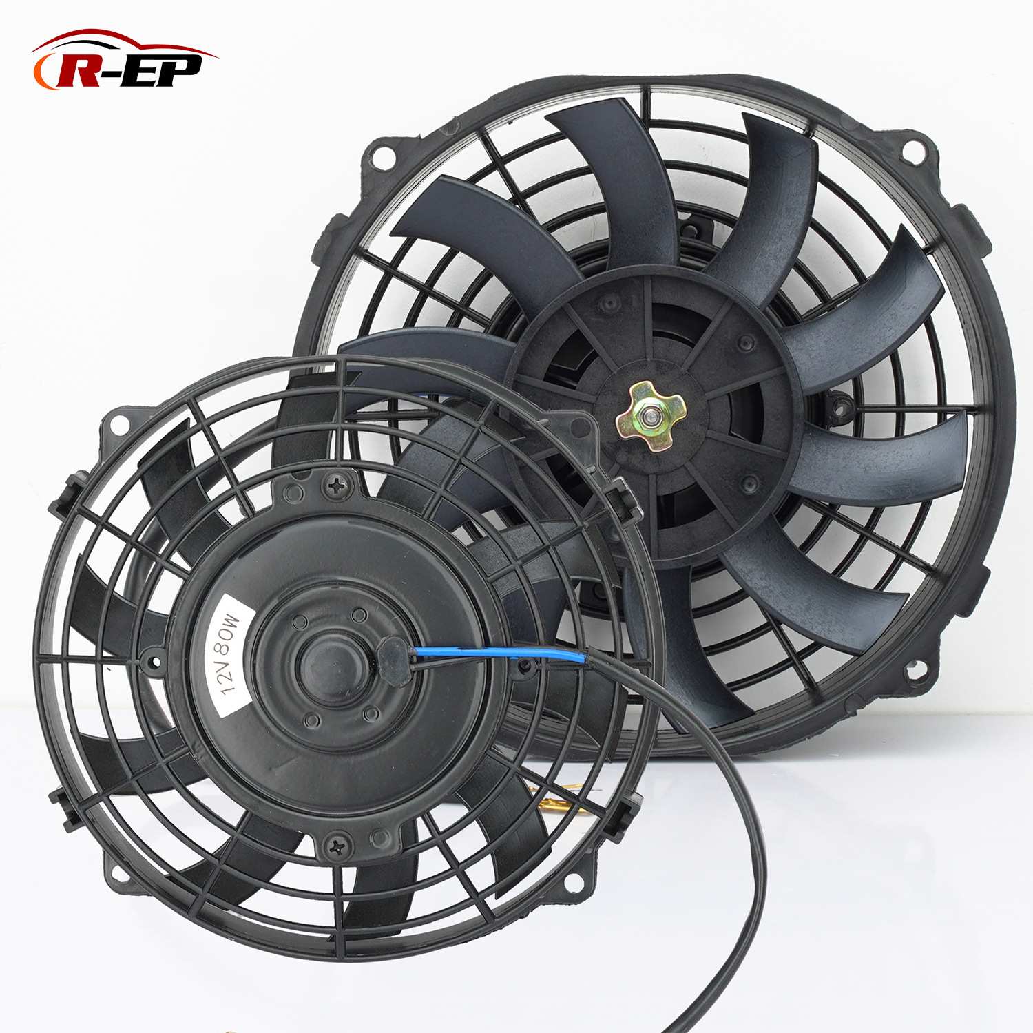 汽车散热风扇通用12V 80W120W超薄推拉式电动散热器冷却风扇套件