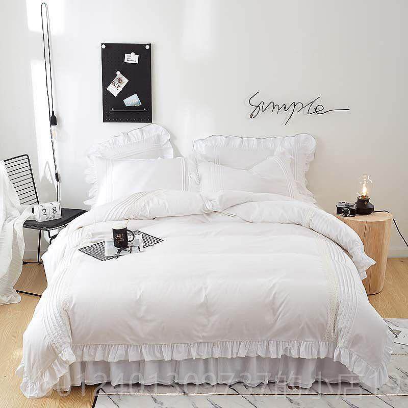 高档ins欧式罩公主风四套纯棉床裙款套全棉床秋冬被件网红少女心,床上用品,床品套件/四件套/多件套,淘宝优惠券,粉丝福利购,淘宝优惠卷