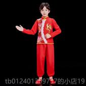 中国鼓舞幼儿园繁腰荣服歌鼓鼓鼓装 高档元 秧旦儿童节日表演服装