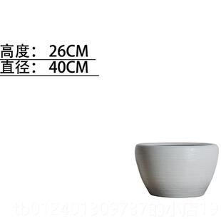 高档景德陶金鱼缸瓷底座花盆柱式龟瓷缸睡莲带碗镇莲花盆庭院装饰