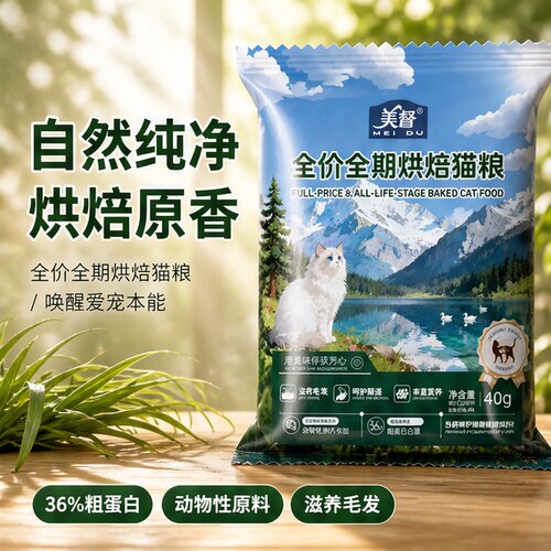 美督全阶段膨化猫粮美毛护肠胃