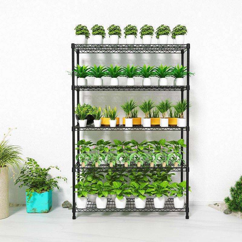 新款5层多肉花架阳台绿植盆栽置物架落地层架分层铁架子简约加