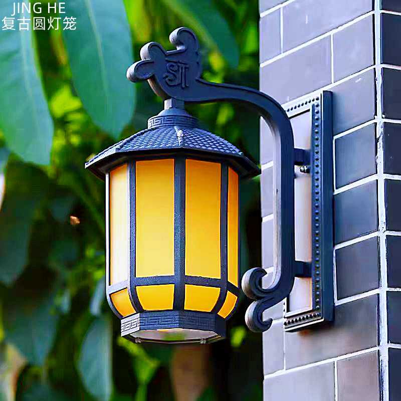 户外壁灯别墅大门口防水阳台花园外墙灯家用室外新中式凉亭庭院灯