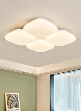 客风厅吸室顶房灯现代简约奶油创意方块卧灯温馨led间中山90486吸