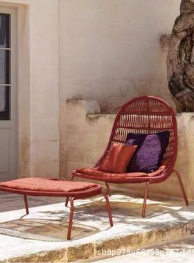 设休闲编户外ZXO藤沙发家装计师售楼部室外庭院晒防耐磨绳编沙发