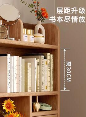 实书架书面学生置物木桌AWI架书本收纳卧室多层桌上书架桌桌面上