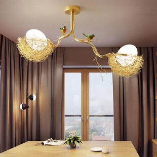 鸟巢简234灯创意吊灯餐台厅灯约个性阳台入户玄廊关吧走过道灯艺