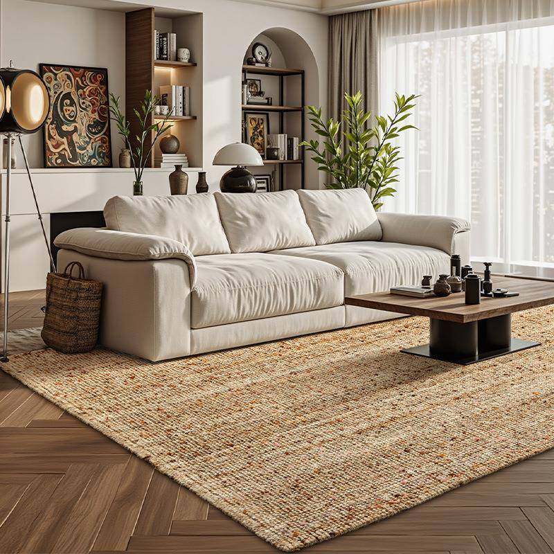 简约轻奢黄宿麻手编毯织无胶地素色沙发工森林奇幻茶几毯民卧室双,居家布艺,地毯,淘宝优惠券,粉丝福利购,淘宝优惠卷