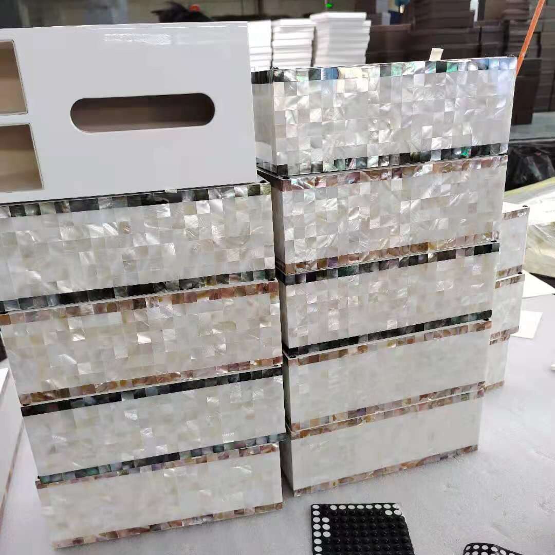 贝壳酒店用品创意贝壳纸巾盒 贝壳时钟 贝壳相框 家用抽纸盒 现代