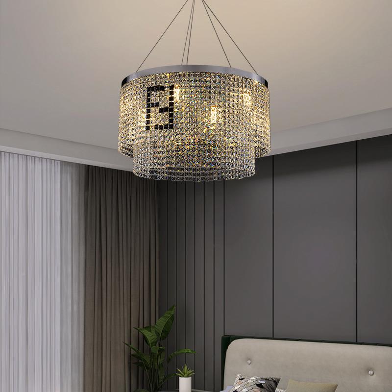 意式轻水晶吊灯奢设计师现简约客灯厅大厅时尚代大气卧室餐93924