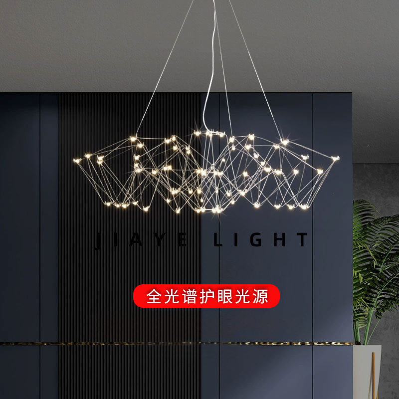 餐厅吊灯2023年新款意大利现代简约吧台灯轻奢家用网红led长条灯