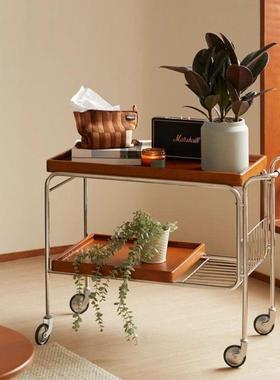 简餐约可移动茶水小推车实木茶OLK几沙发边几餐客柜厅餐边柜置车