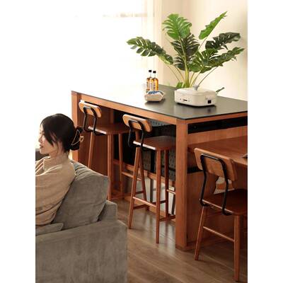 开板森岛厨房实木吧台桌岩餐厅橱柜60582边柜餐储物柜茶水台柜樱