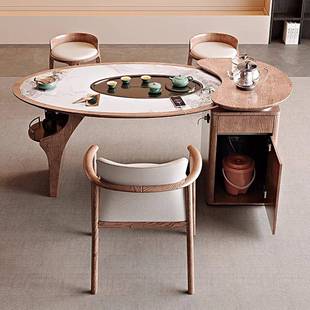 实木岩ION板茶椅组桌合家用阳台小户约型代简新中式 泡茶烧水壶一