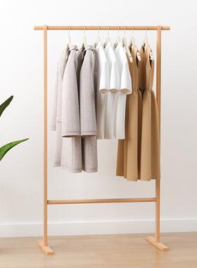 实卧室落地挂衣架省间次净衣木架室内纳衣帽空架服装收店89826衣