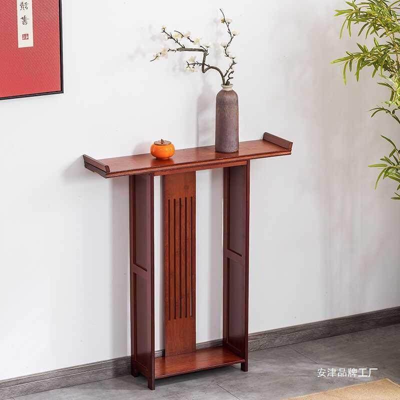 新中式关桌门入户厅条案供桌玄靠关墙玄台超535窄实木玄关柜婚礼