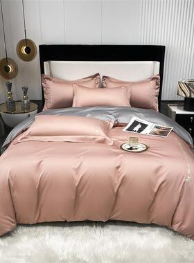 欧档式NMW100支长绒棉四高套床单床件笠全棉被套数码印花床上用品