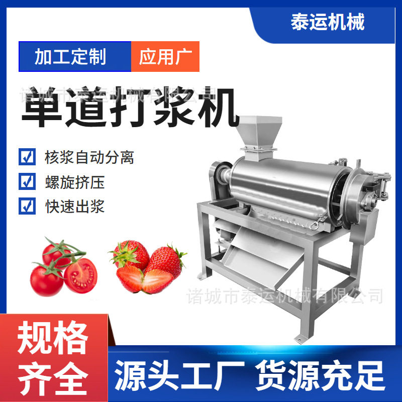 全自动车厘子山楂红枣打浆机器设备商用番茄青菜芭乐去籽打浆机