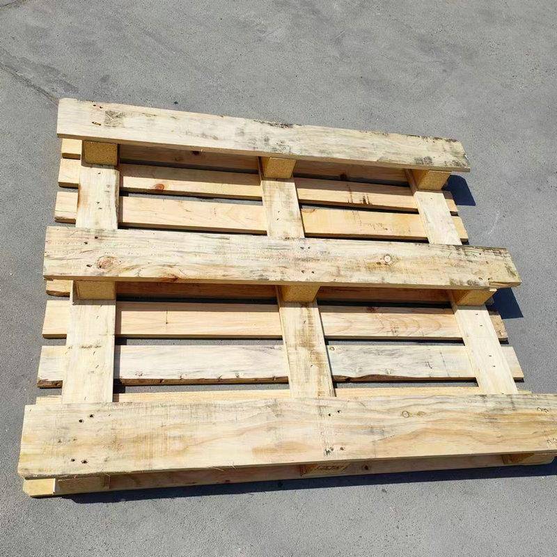 四面流进叉熏木托盘物流LLR仓储实木栈叉板车卡板垫物免蒸木托盘