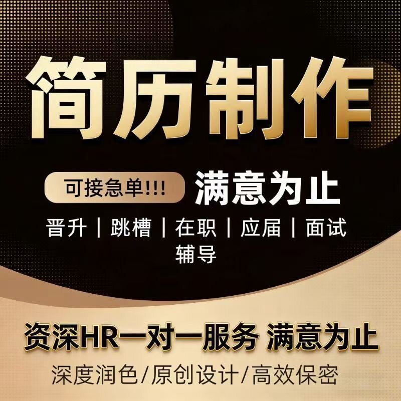 简历代制作简历定制优化小升初英平面广告设计