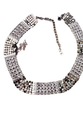 水钻亮片拼接项链女潮冷淡风锁骨链简约小众设计感颈链项圈颈带