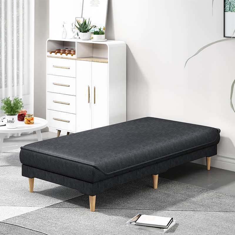 A9L阳台沙发皮艺床贵妃榻单独躺椅可坐可躺床皮沙发床拼接床加宽