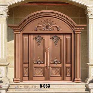 加工定制四开仿真铜门防盗门锌合金子母门庭院别墅进户门不锈钢门